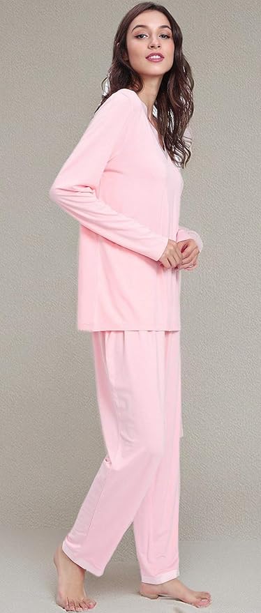 GYS Viscose from Bamboo Women's Pajama Sets Super Soft Long Sleeve Sleepwear Comfy Winter Pjs Sets S-4X