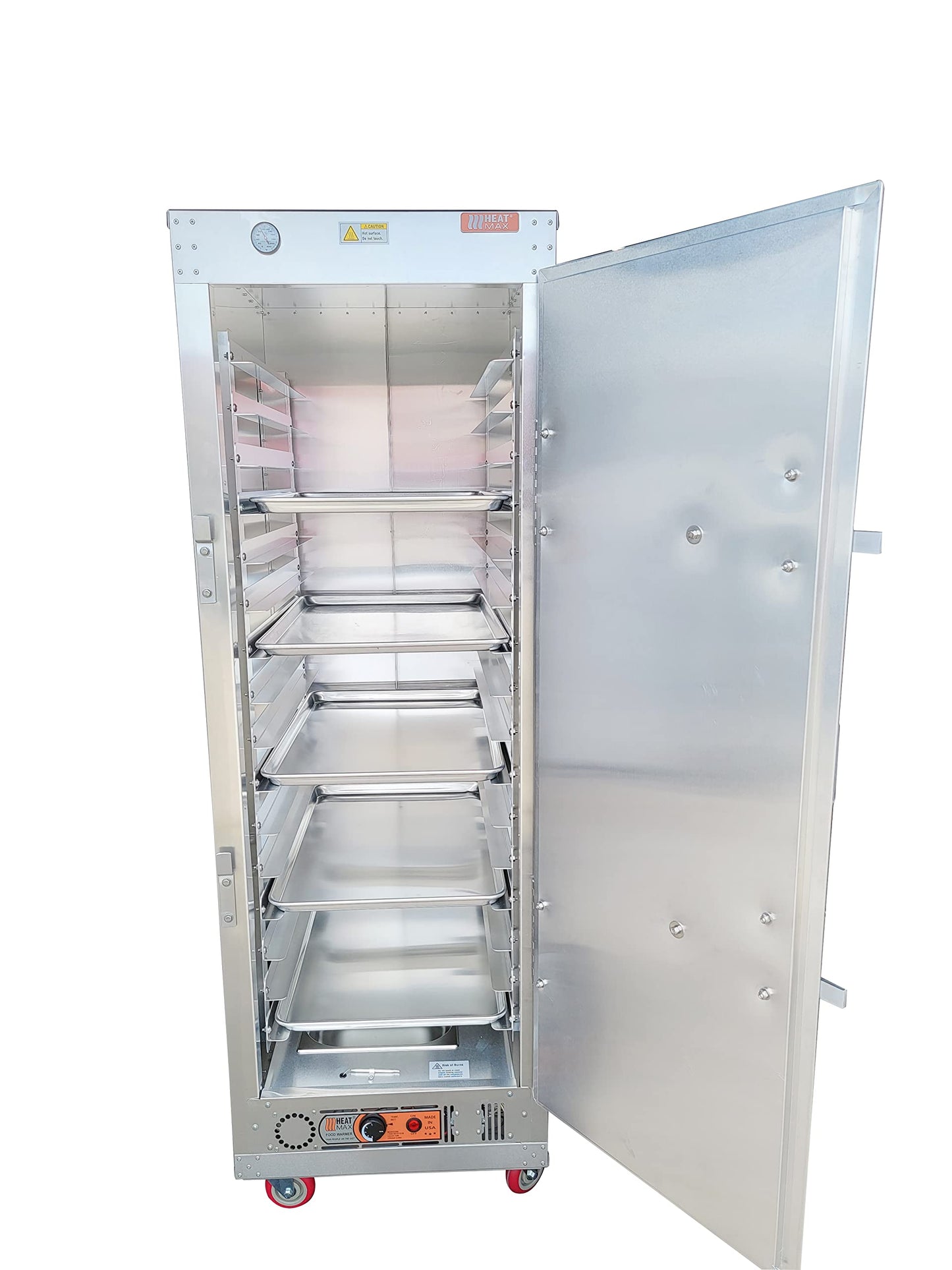HeatMax 6 Foot Fully Insulated Commercial Food Warmer Holding Cabinet for Full Size Sheet Pans, Churches, Schools, Catering, Fully Assembled, Made in USA with Service and Support, 120V Plug