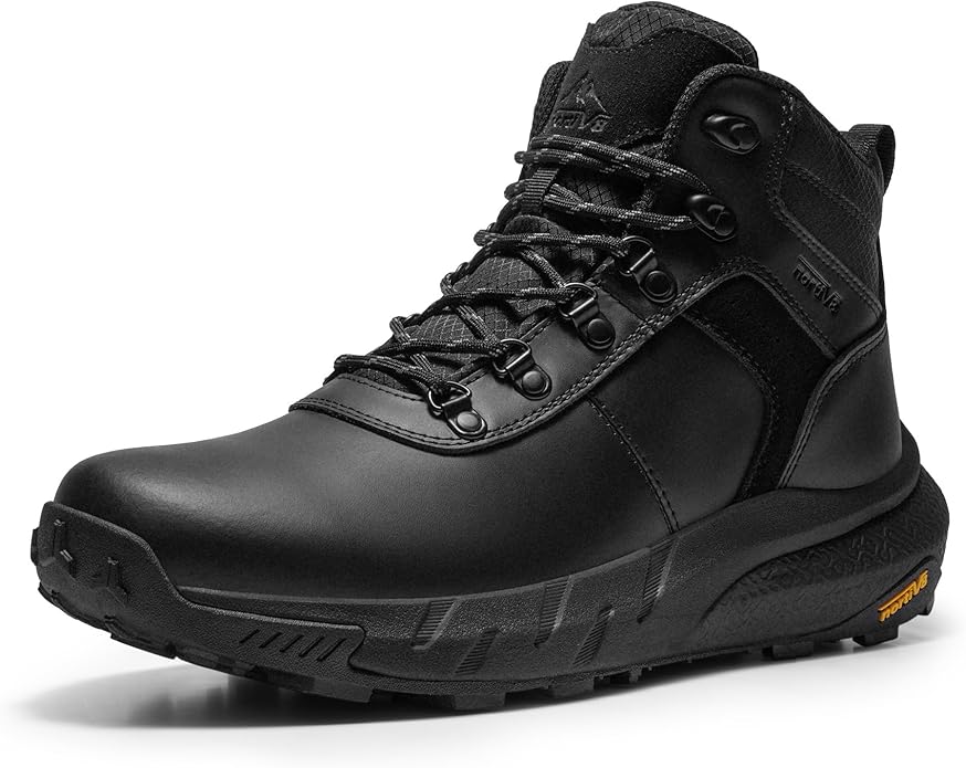NORTIV 8 Men's Waterproof Hiking Boots Lightweight Outdoor Mid Trekking Winter Snow Leather Shoes DriftShield