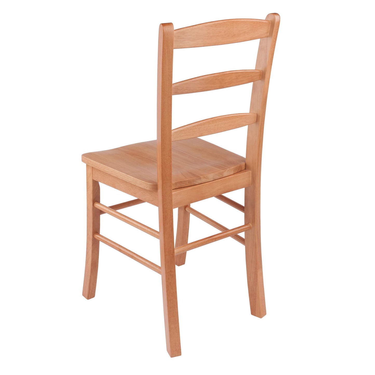 Winsome Benjamin Ladder Back Chair Set of 2 in Light Oak, Classic Backed Kitchen & Dining Room Chairs, Simple & Elegant Home Seating Solution, Great for Office, Hallway, Bedroom