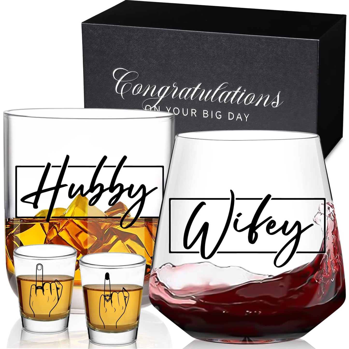 Wedding Gifts for Couples 2025 - Unique Engagement Wedding Gifts for Newlywed Couples Mr and Mrs Him and Her【Memory Box Set】 Cool Couple Wishes for Couples Wife Husband