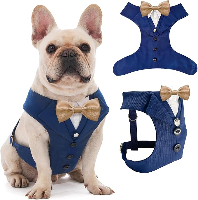 AVERYDAY Dog Tuxedo for Wedding Outfit, Dog Suit and Tie Costumes for Birthday, Halloween, Cosplay, Christmas Party, Pet F...