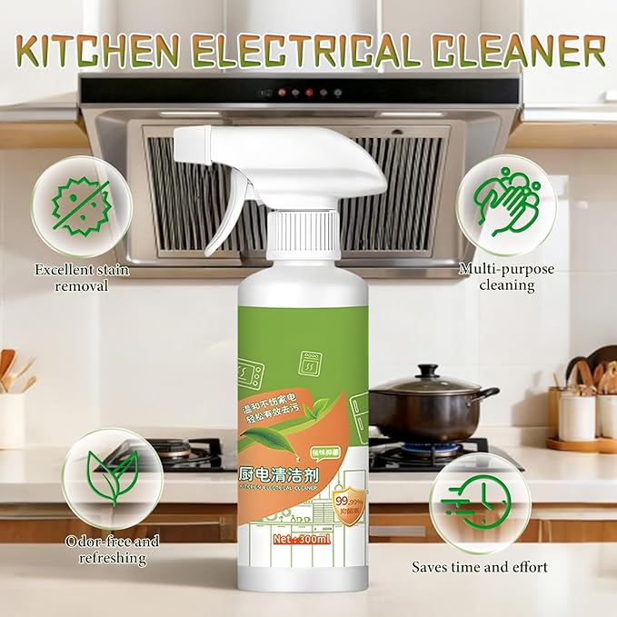 Fly Cleanse Natural Enzyme Formula to Household Appliances, Fly Clease Multi-Purpose Cleaner, Kitchen Appliance Cleaner, For Hold,Oven,Stove,Range Hood