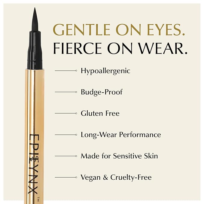 EPILYNX Waterproof Eyeliner - Smudge-Proof Liquid Eyeliner Pen with Precision Tip for Smooth, Long-Lasting Application - Vegan, Hypoallergenic & Gluten-Free Eye Liner - 2mL Shimmer Royal Blue
