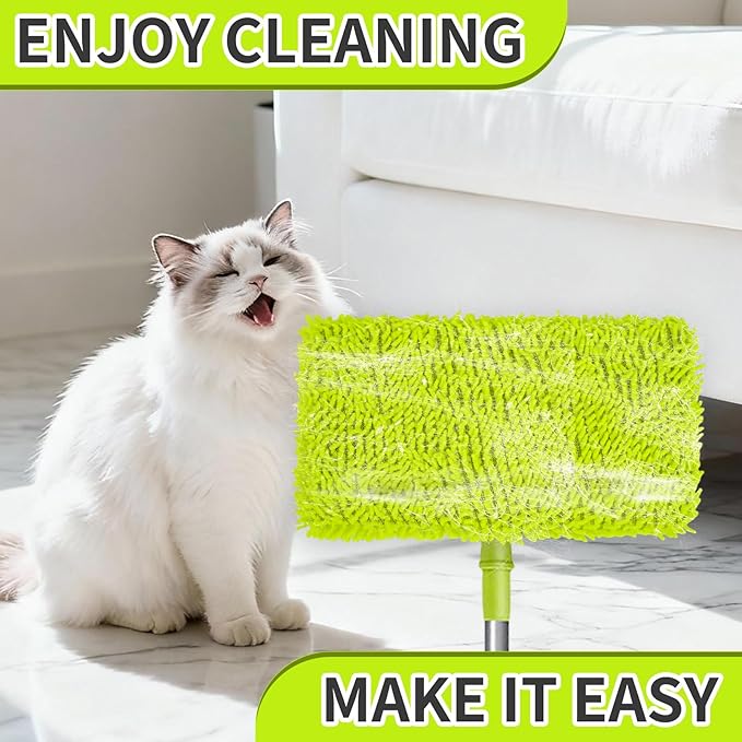 8 Pack Reusable Microfiber Mop Pads,Compatible with Swiffer Sweeper Mop, Replacement Dry Sweeping Cloths & Wet Mopping Cloths Sweeping for Surface/Hardwood Floor Cleaning