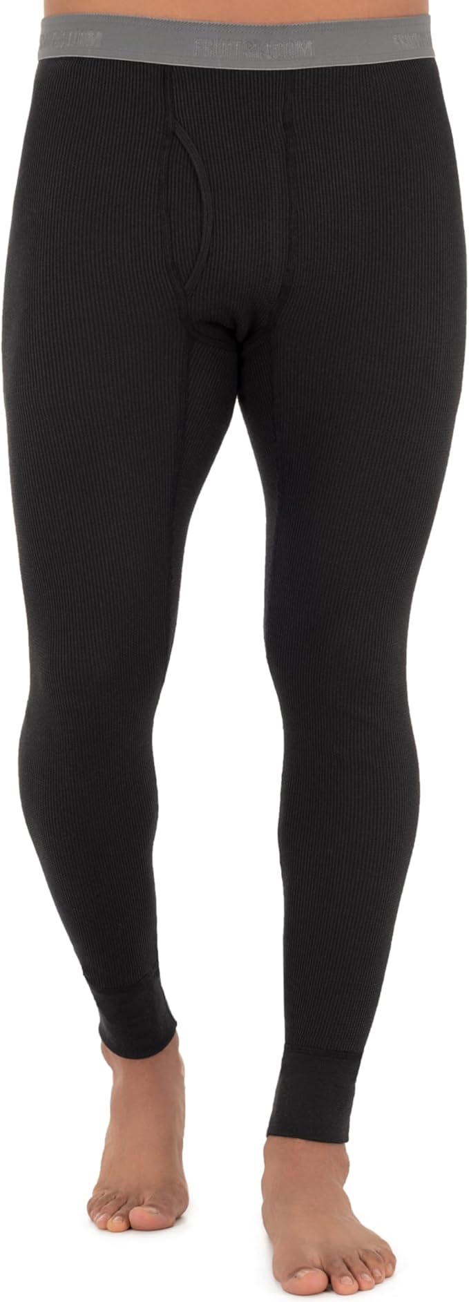 Fruit of The Loom Mens Recycled Premium Waffle Thermal Underwear Long Johns Bottom (1, 2, 3, and 4 Packs)