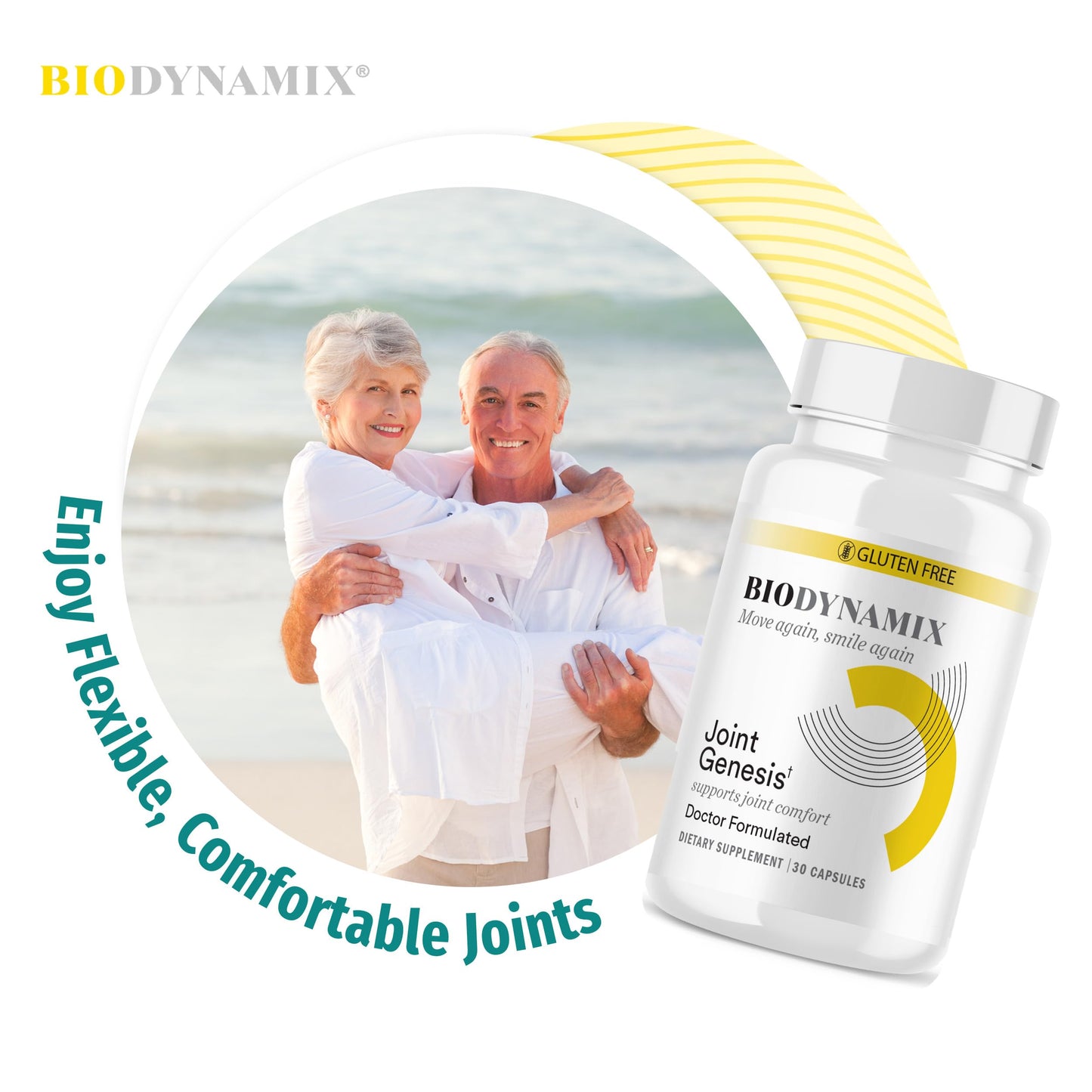BioDynamix Joint Genesis, Joint Support Formula, Promotes Joint Function, Comfort, and Flexibility, 30-Day Supply, 3 Pack