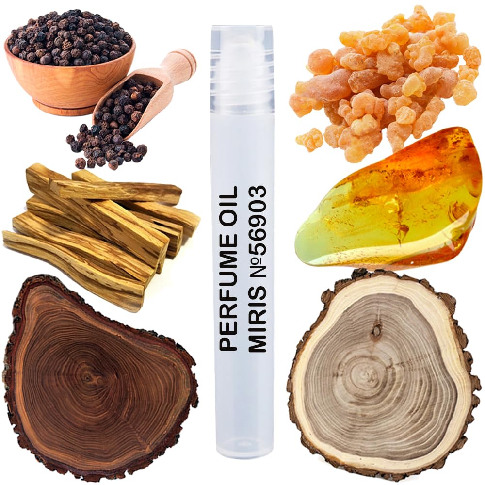MIRIS No. 56903, Inspired by Ebene Fume, Long-Lasting Unisex Perfume Oil for Women & Men Roll-On, Rollerball 0.34 Fl Oz / 10 ml