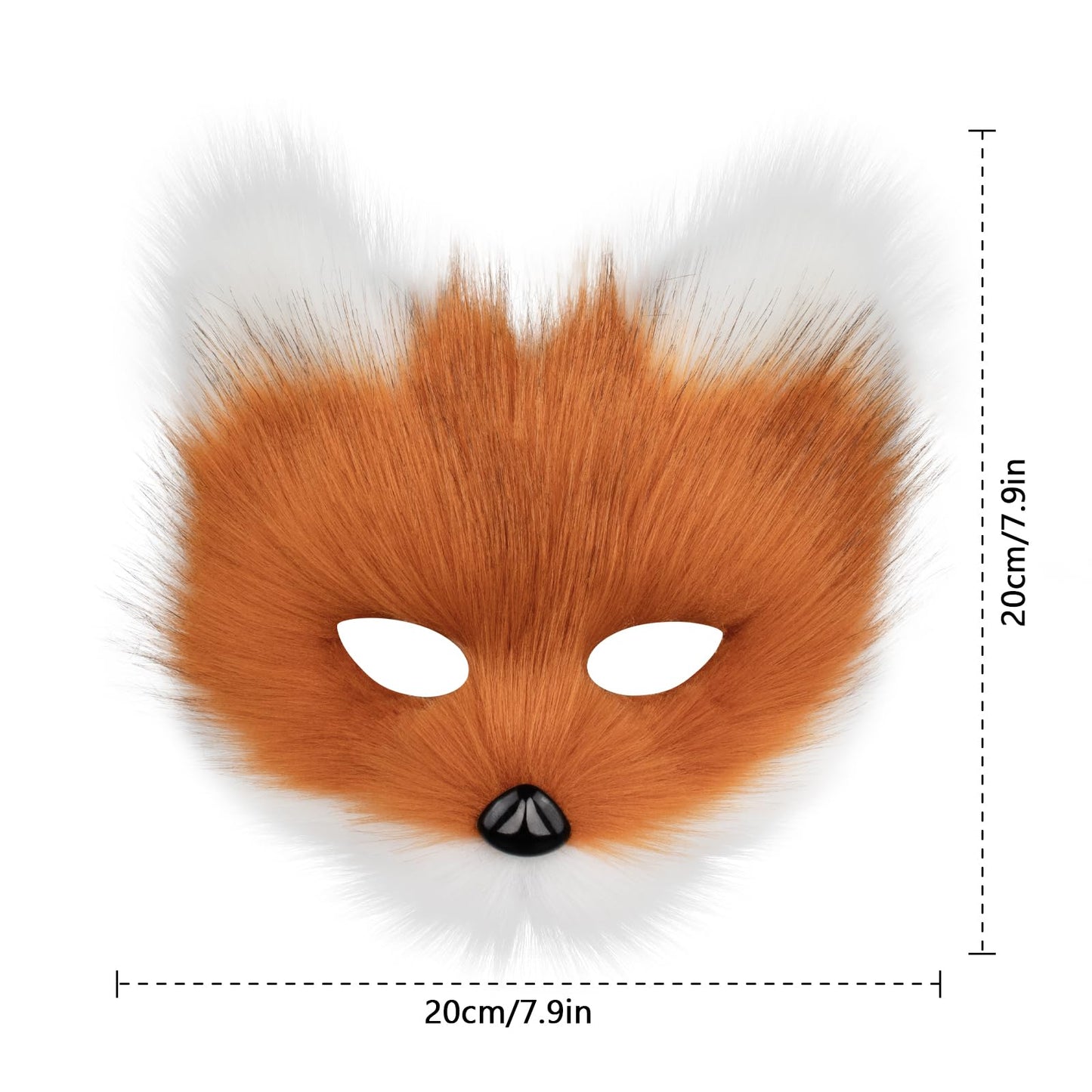 hbbhml Animal Fox Wolf Mask Halloween Party Cosplay Costumes Props Plush Cat Half Face Masks Carnival Christmas Masquerade