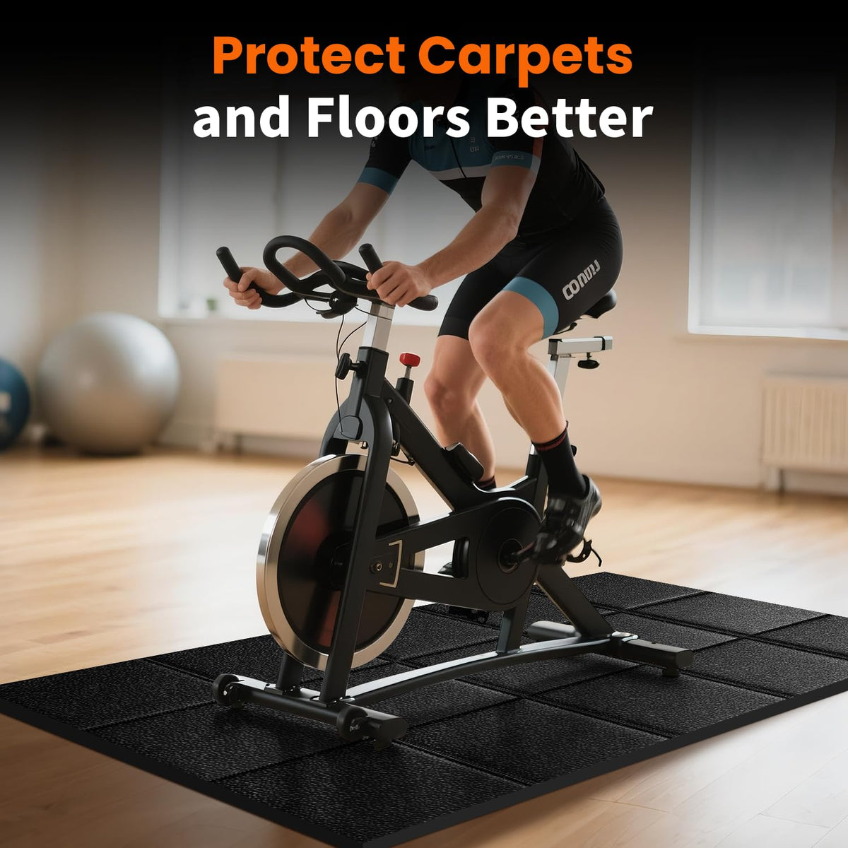 Treadmill Mat for Carpet Floors 79x39,0.2“Thick Treadmill Mat for Hardwood Floors,Mat for Under Treadmill/Fitness Equipment on Carpet,Waterproof, Noise Shock Absorption