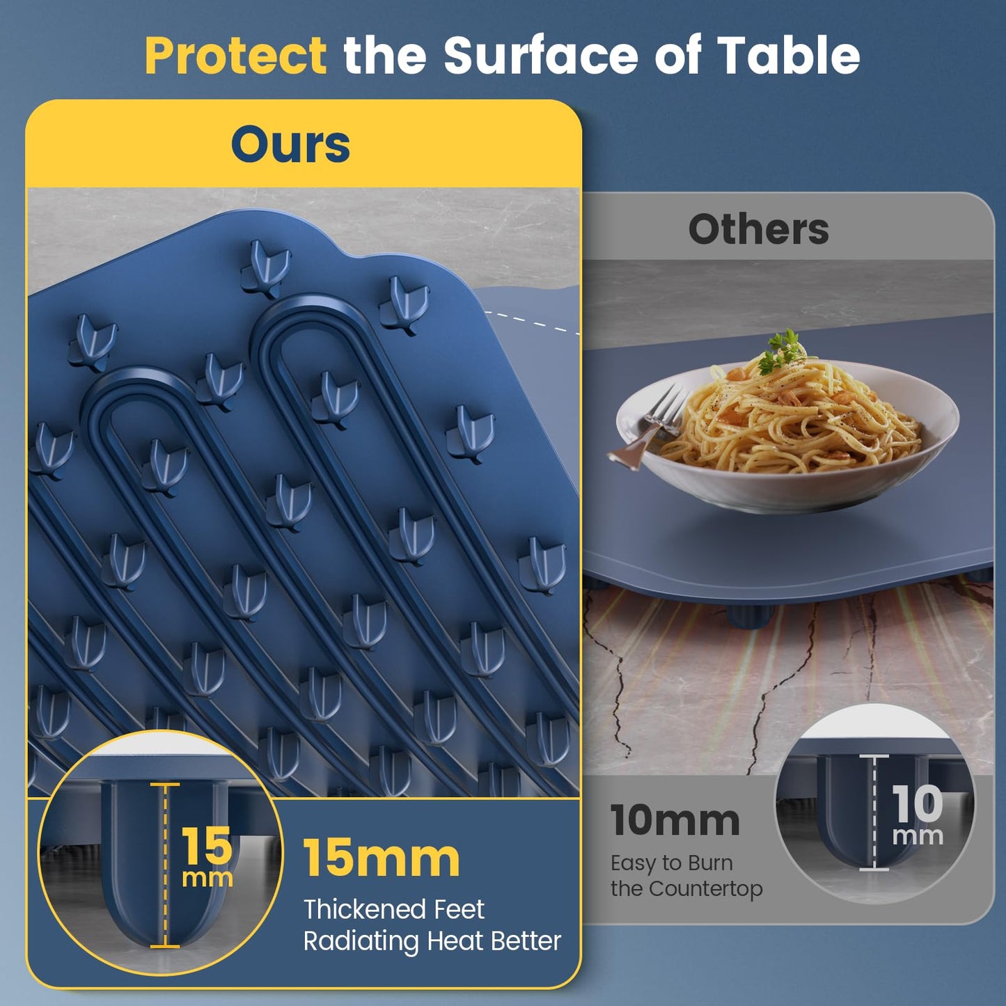Kourice Warming Mat for Food, Food Warmer with 4 Level Adjustable Temperature, Full Surface Heating, Rollable & Portable Food Warming Mat，Electric Warming Tray for Buffets Party and Home Daily Use