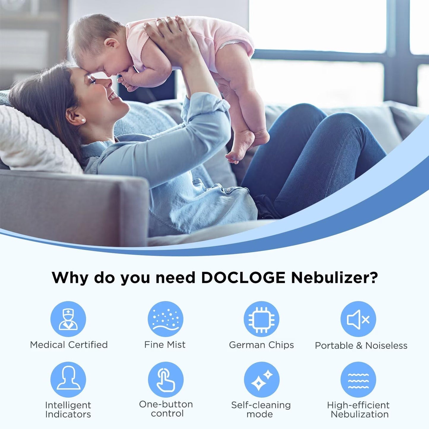 Portable Nebulizer - Nebulizer Machine for Adults and Kids, Mesh Nebulizer with Mouthpiece, Kids and Adults Mask for Travel and Home Usage