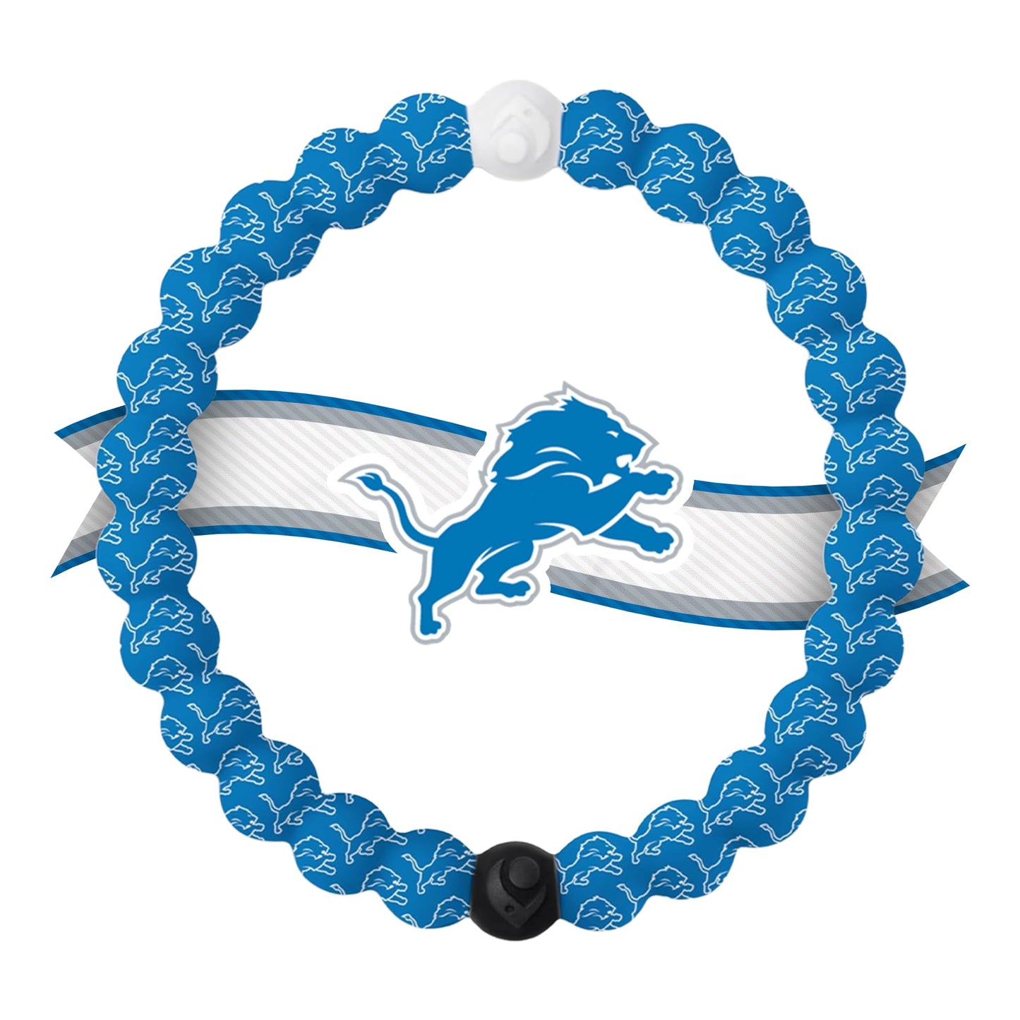 Lokai Silicone Beaded Bracelet for Men & Women, NFL Football Collection - Detroit Lions, Large - Silicone Jewelry Fashion Bracel