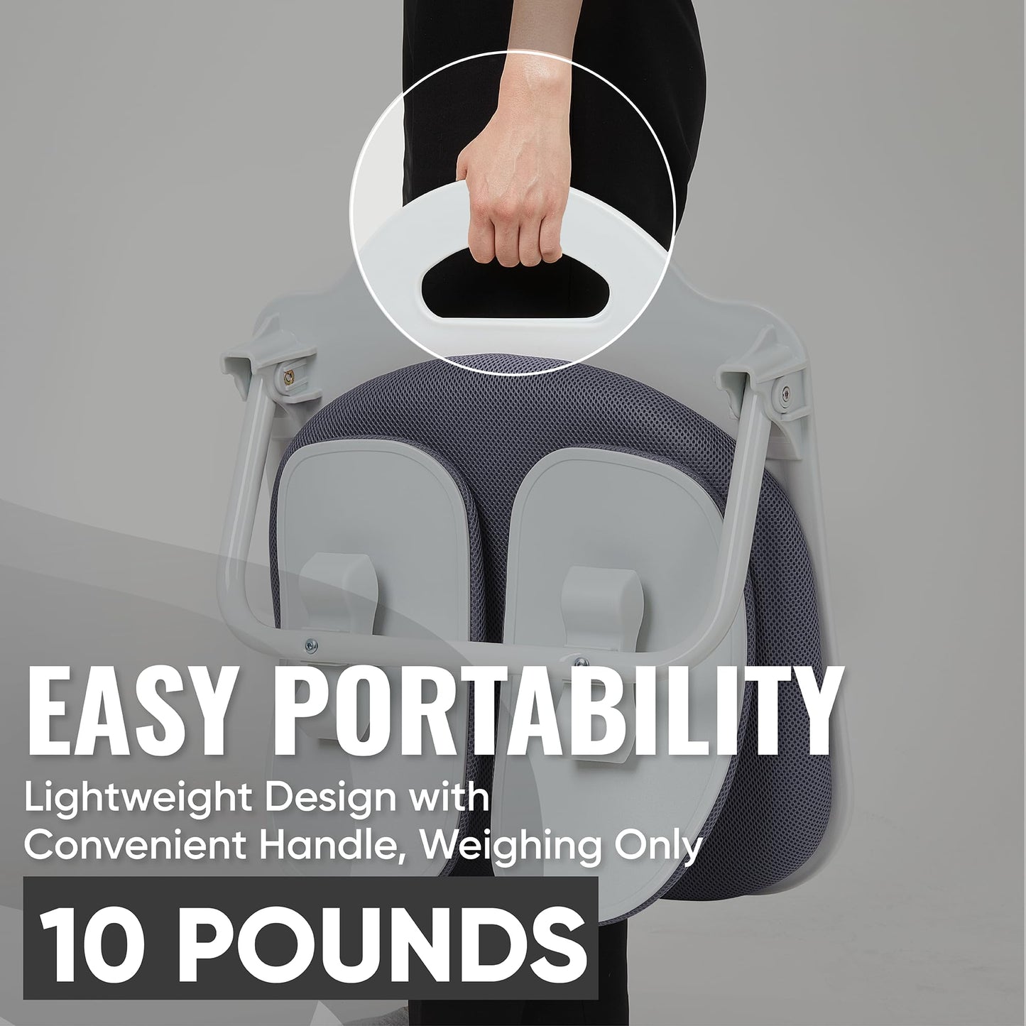 【Premium Dual-Backrests】 Made in Korea Ergonomic Floor Chair with Back Support - Meditation Chair, Floor Gaming Chair, Reading Chair, Floor Chairs for Adults, Foldable Chair (Grey)