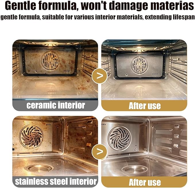 Oven Cleaner, 300ml Degrease Cleaner, Heavy Duty Degreaser with Fast-Acting Formula, Kitchen Cleaning Solution with Easy Spray, for Homeowners Busy Families Renters To Remove Grease Stain Oil From