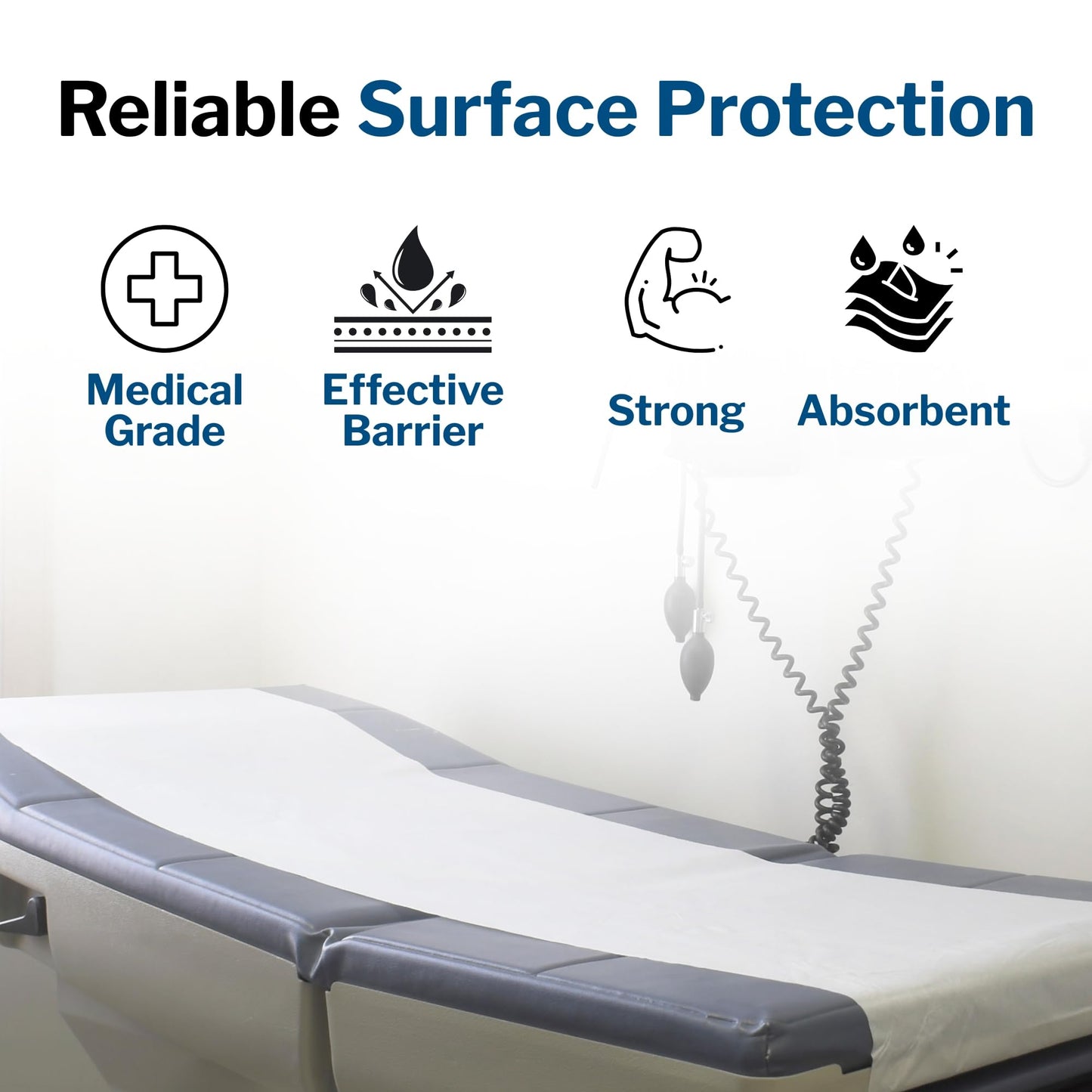McKesson Medical Exam Table Paper Rolls [12 Rolls] – 18 in x 125 ft White Standard Crepe Disposable Bed Cover for Doctor, Spa, Diaper Changing, Waxing, Nursing, Chiropractor, Patternmaking, Tracing