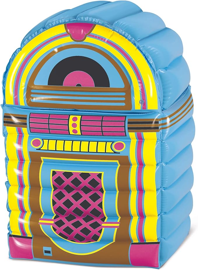 Beistle Inflatable Cooler – 50's & 80's Party Decorations, Drink Containers, Beverage Cooler, Music Themed Decorations: De...
