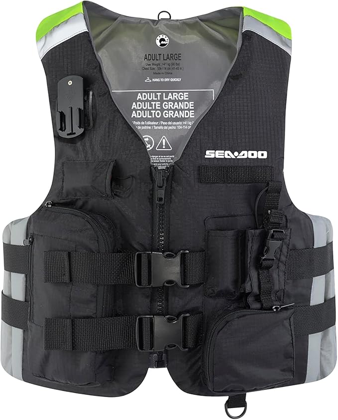 Sea-Doo New OEM Unisex Medium Black Explorer PFD Life Jacket, 2859640690