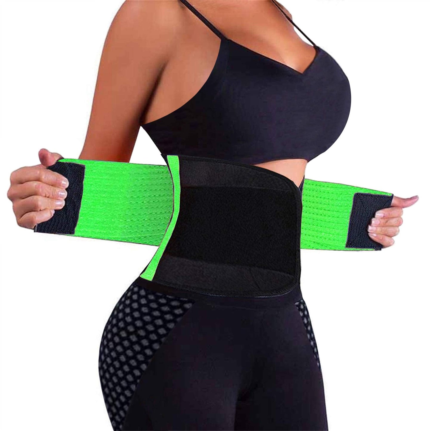 VENUZOR Waist Trainer Belt for Women - Waist Cincher Trimmer - Slimming Body Shaper Belt - Sport Girdle Belt (UP Graded)(Green,X-Large)