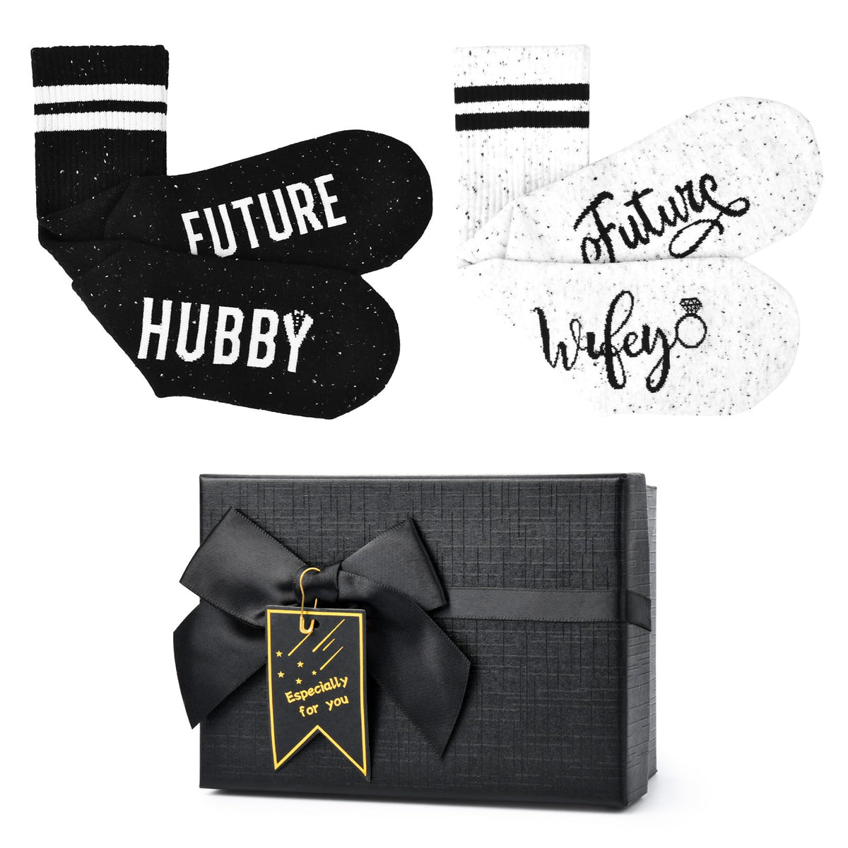 Behufun Engagement Gifts for Couples 2025, Gifts for Newly Engaged Couples, Wedding Socks Bride and Groom Socks