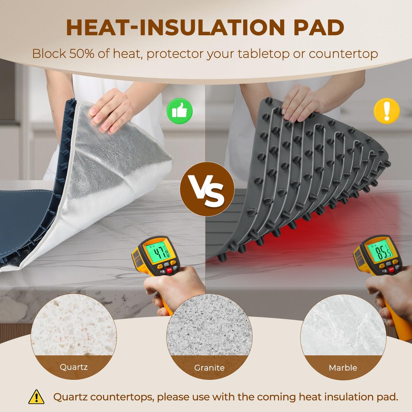 Homelove Warming Mat for Food - Fast Full Surface Electric Warming Tray with 7 Temp-Settings & 8H Timer, Portable Roll Up Food Warmer with Heat Insulation Pad for Gatherings Parties Buffet XXL-Navy