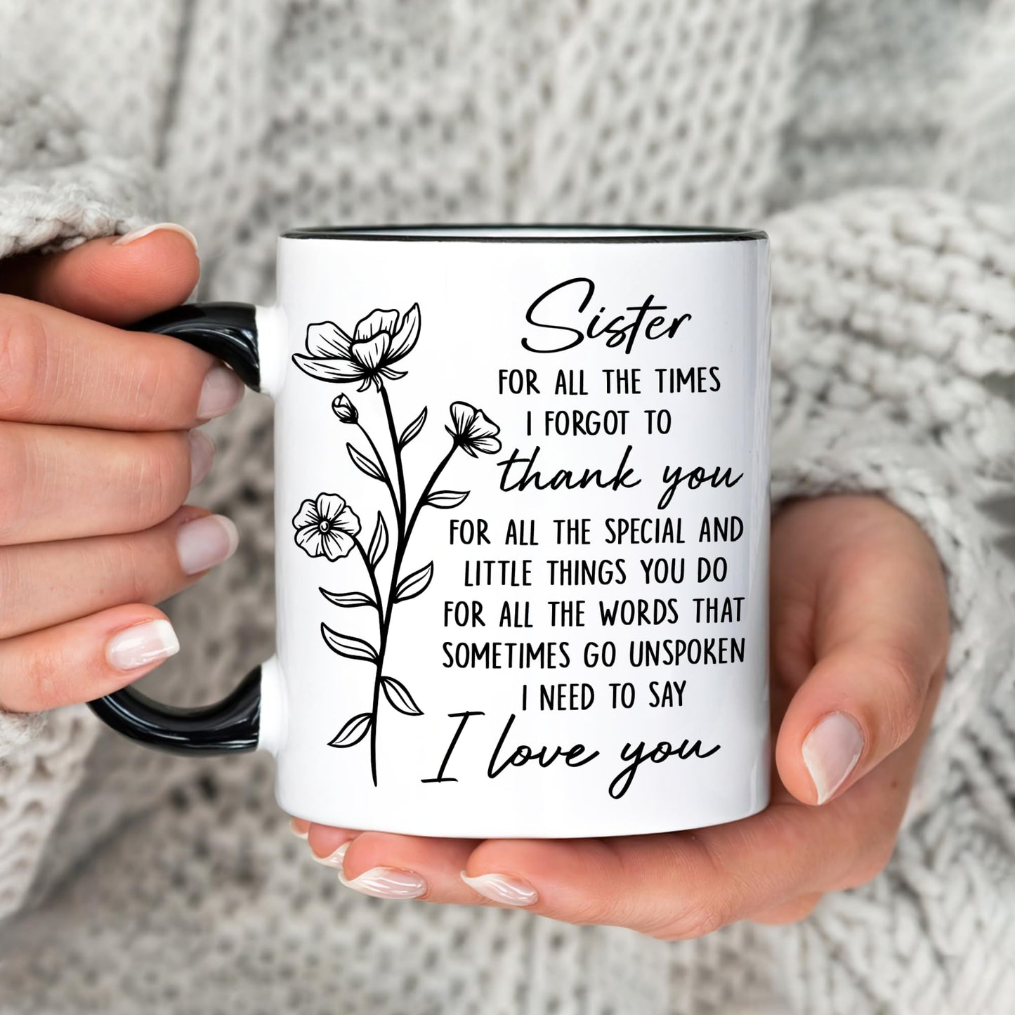 Hyturtle Sister Coffee Mug 11 oz – Sisters Cup Gifts From Sister For Birthday, Mother's Day, or Christmas - Thoughtful Present For Your Beloved Sibling