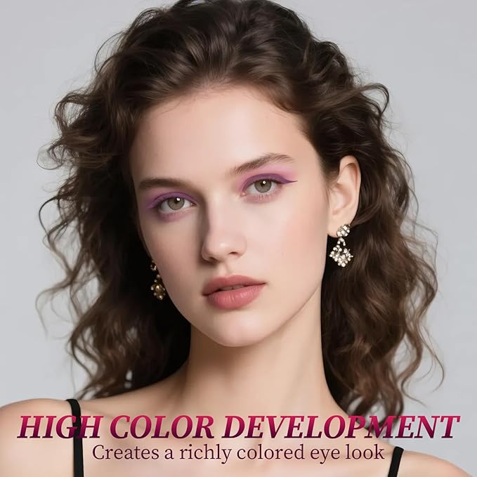 Shadow Liner 2 in 1 Eyeliner Eyeshadow, 2-in-1 Eyeliner & Shadow, shadow Liner Duo Plum, Waterproof Eye Shadow Crayon, Smooth, Easy to Color (Purple + champagne gold