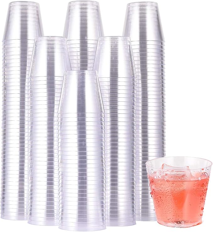 JOLLY CHEF 1000 Pack Plastic Shot Glasses,1 oz Disposable Cups 1 Ounce Tasting Cups Ideal for Whiskey, Wine Tasting,Food S...