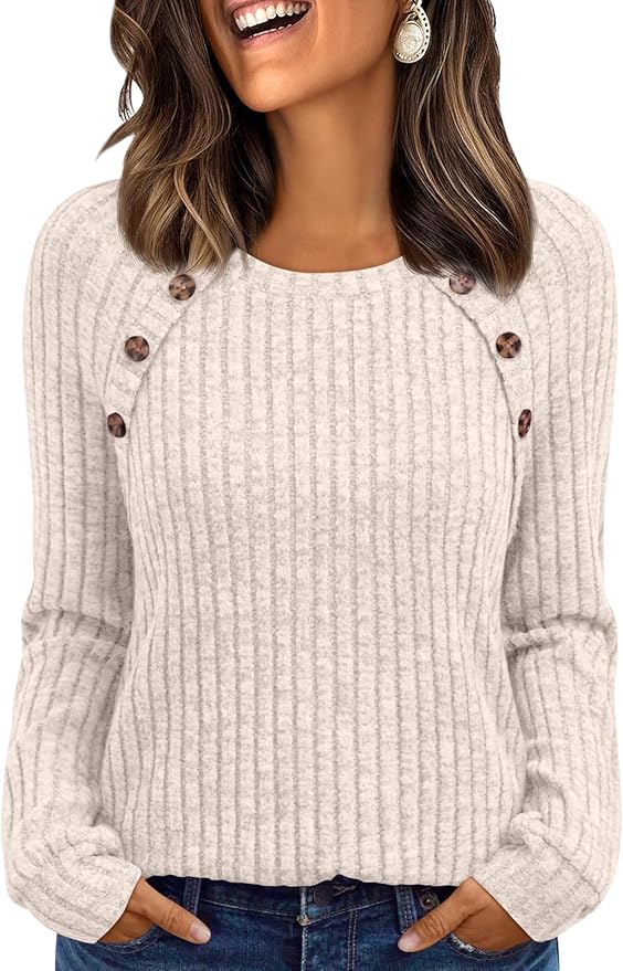 LILLUSORY Womens Tops Long Sleeve Shirts Fall Lightweight Sweaters