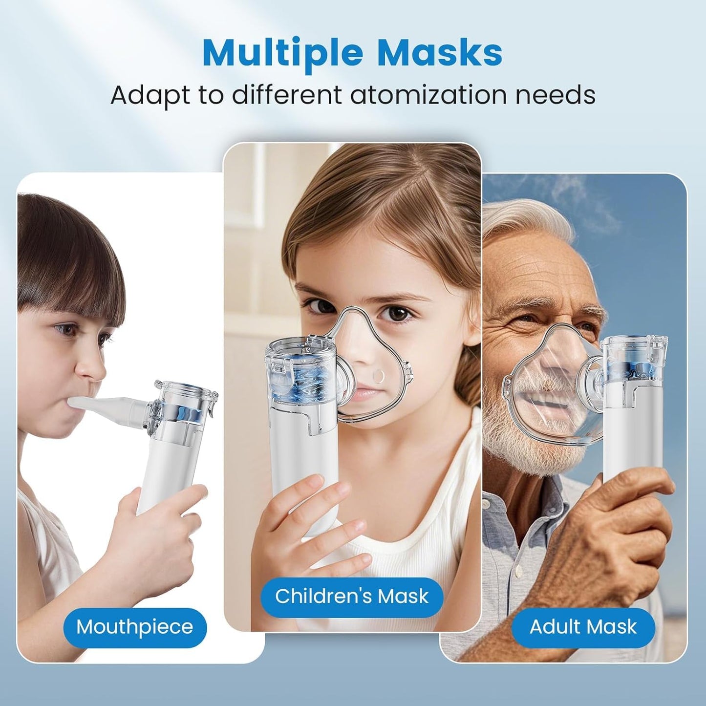 Regulation Name: Nebulizer Rechargeable Nebulizer with Self-Clean Mode, Digital Display and Adjustable Mist, Ultra-Quiet Portable Mesh Nebulizer Efficient for Home Travel Use