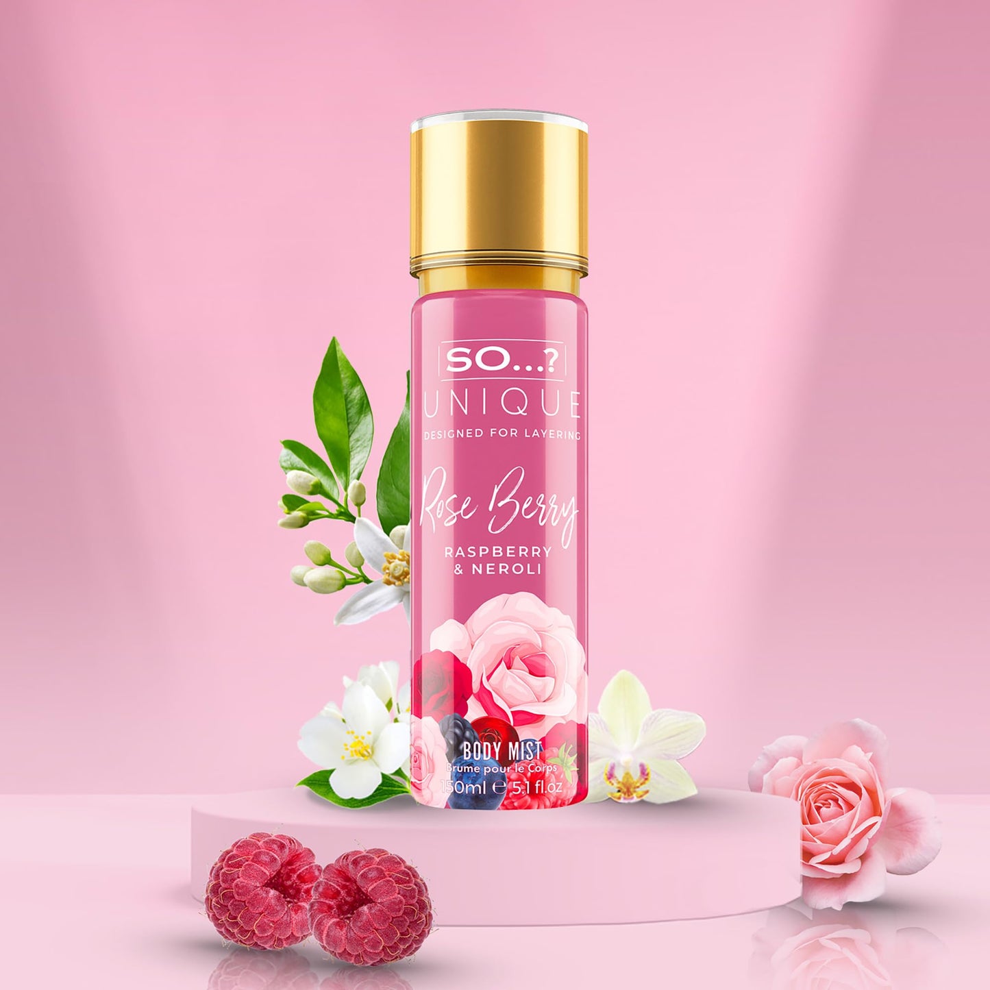 So…?...? Unique Rose Berry Body Mist - Floral, Fruity Body Spray for Women - Perfume for Women with Rose, Vanilla, Musk Notes - Gifts for Women - 5.1 oz, Cranberry