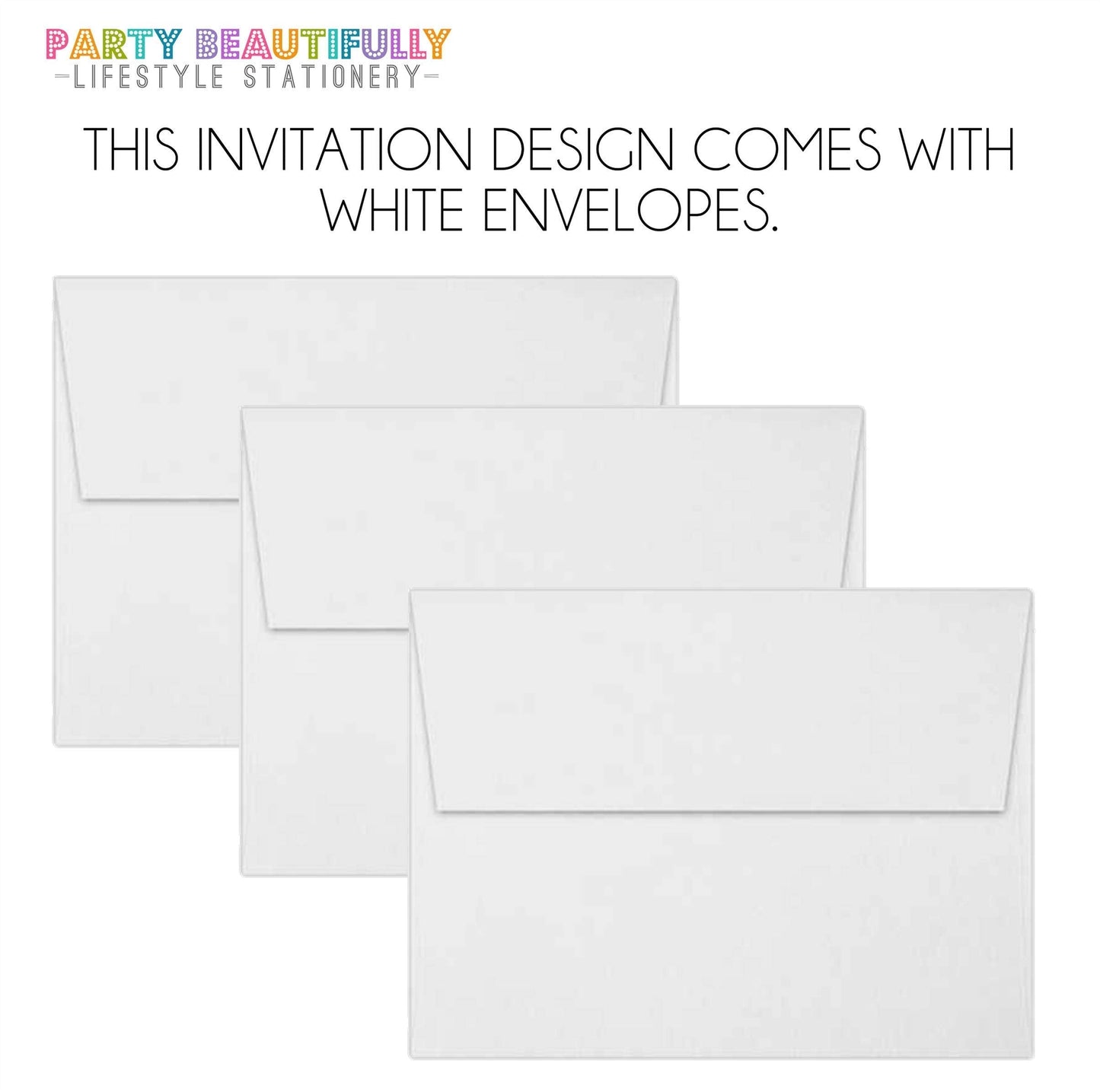 Casual Backyard Wedding Inviations, Set of 12 - Bistro Light Inspired Wedding Invitations With Envelopes (Copper)