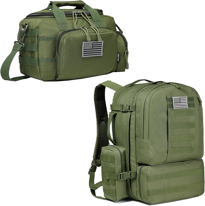 DBTAC Range Bag Small + Tactical Backpack Molle Bag (Green)