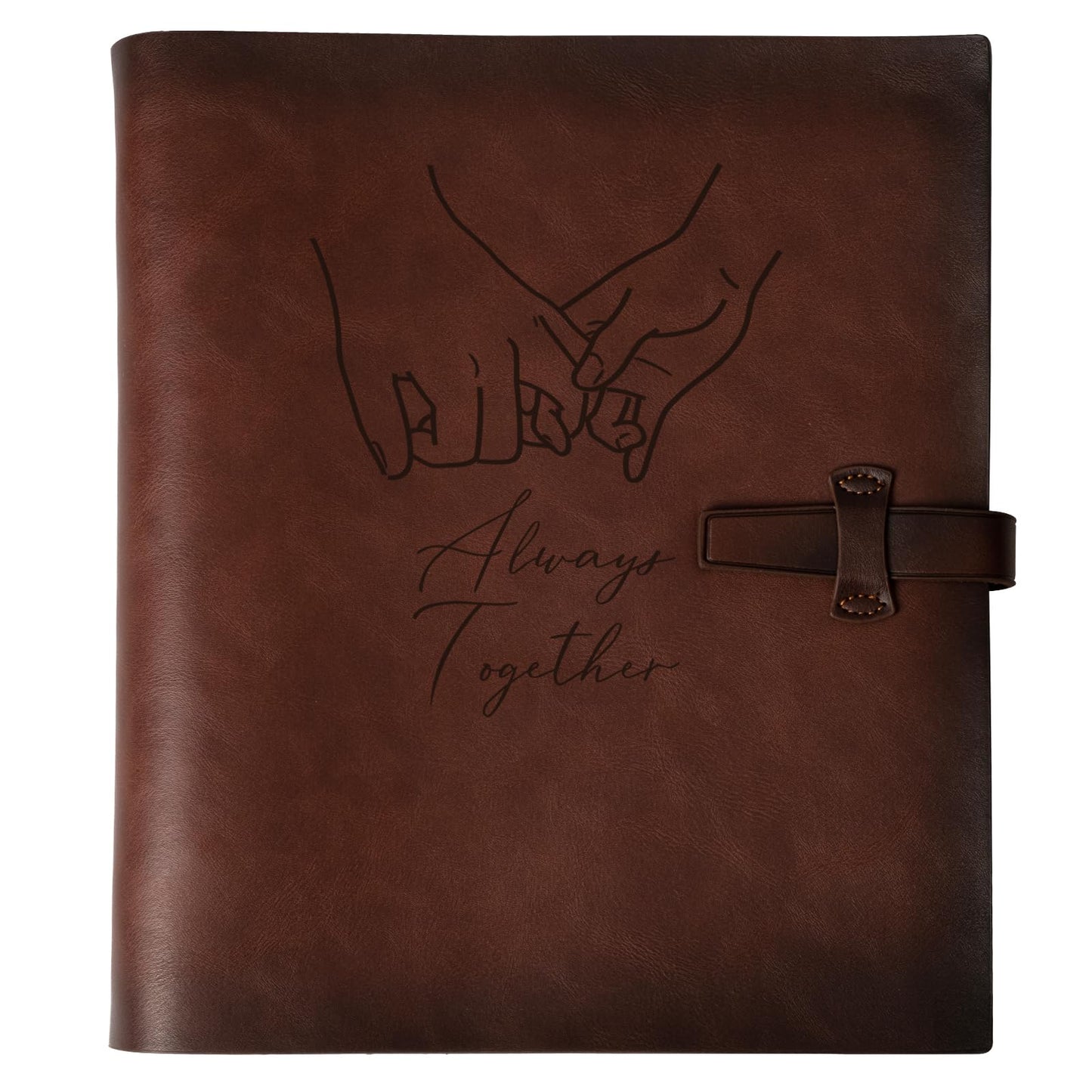 Photo Album 4x6 200 Photos, Genuine Leather Photo Albums with Writing Space with 30 Writing Paper, Travel Family Wedding Kids Graduation Ultrasound Baby Picture Album Scrapbook Photo Album Hold Hands