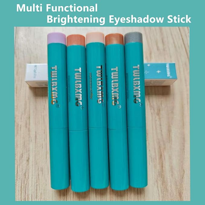 Eyeshadow Stick Eye Shadow Brightener Stick Eyeliner Pencil Cream Shimmer Glitter Smooth Eyeshadow Stick Pencil Nude Korea Primer Highlighter Natural Waterproof Long Lasting Champagne Shimmer # 02