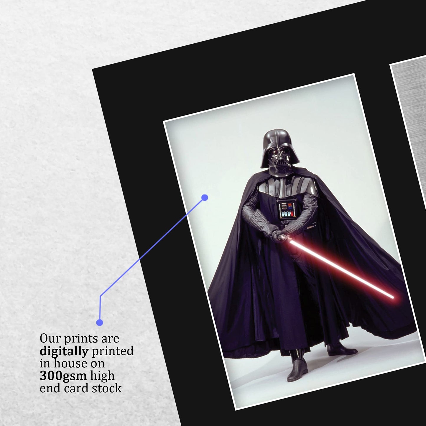 HWC Trading Dave Prowse & James Earl Jones USL Signed Printed Autograph Star Wars Darth Vader Print Photo Picture Display - US Letter Size