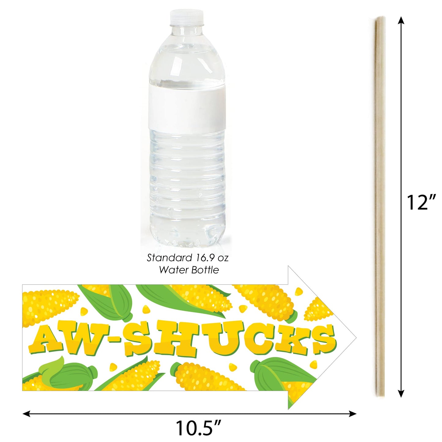 Big Dot of Happiness Funny It's Corn - Fall Harvest Party Photo Booth Props Kit - 10 Piece