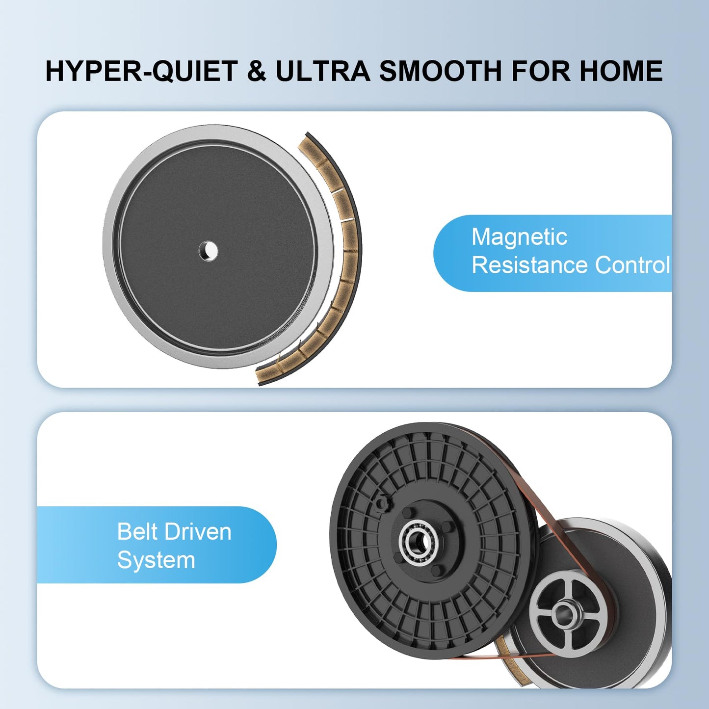 Elliptical Training Machine, Elliptical Machine for Home with Hyper-Quiet Magnetic Driving System,16-Level Resistance & Easy to Store, Portable Home Exercise Equipment with 300LBS Weight Capacity