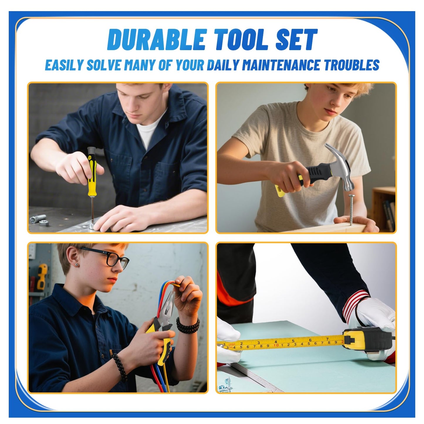 Gifts for Teen Boys, Christmas Gifts for Him 10 11 12 13 14 15 16 17 18 Year Old, Teenage Tween Boy Birthday Gifts Ideas for Son Boyfriend Husband Unique Housewarming Hand Tool Set