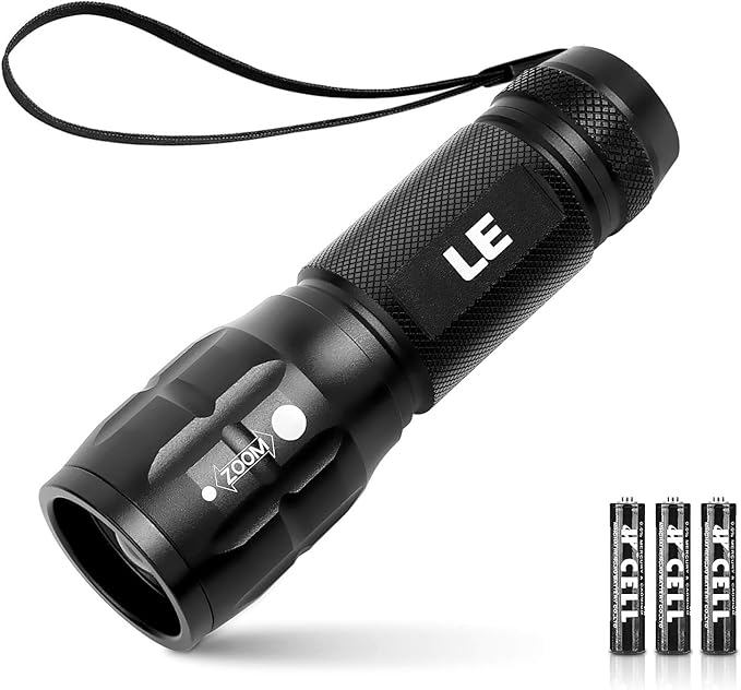 Lighting EVER LED Flashlights High Lumens, Small Flashlight, Waterproof, Adjustable Focus Flash Light for Outdoor, Emergen...