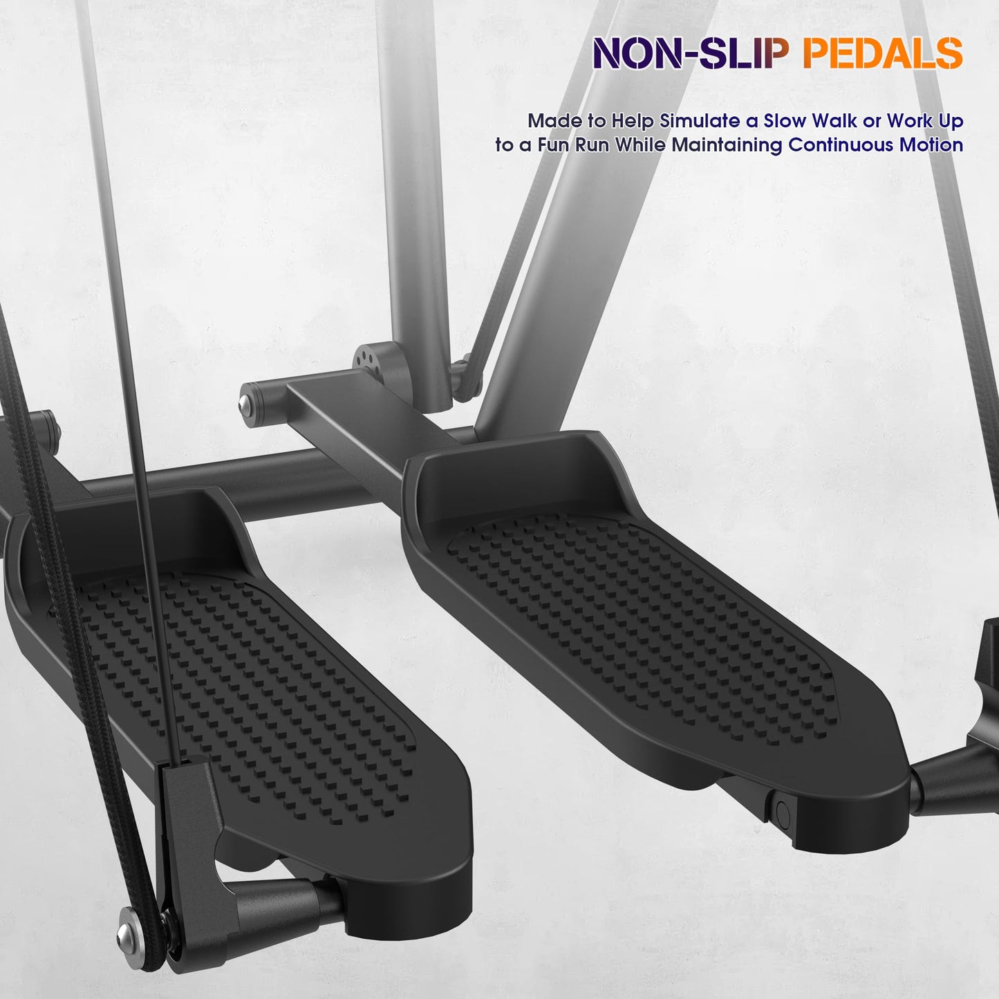 FovemiG Air Walk Elliptical Glider Machine,Ellipse Machine for Home Cross-Training Arm/Leg Cardio Workout Equipment,Fully Assembled Low-Impact Design for Home Gym,600LBS Loading Capacity-New Version