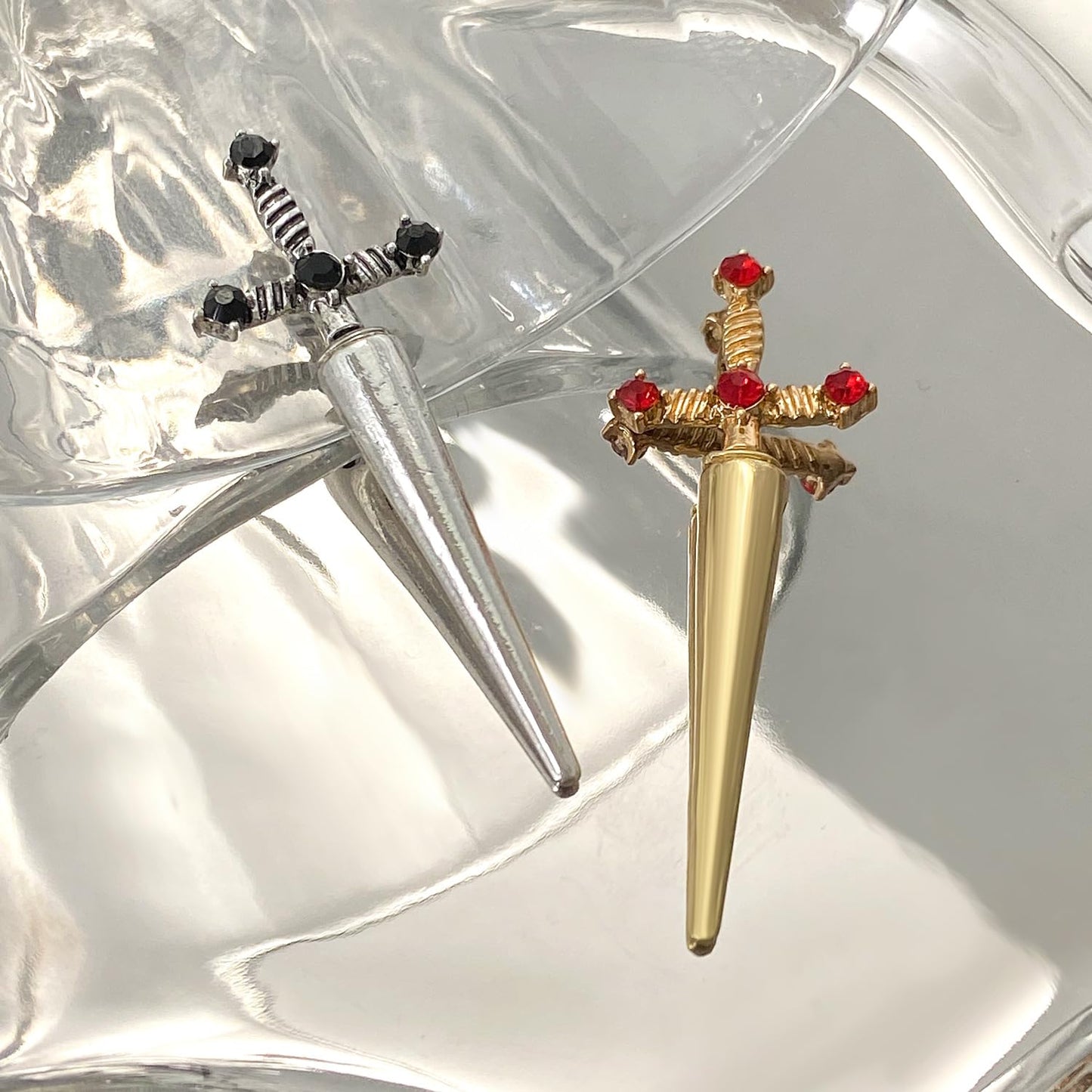 Cute Animal Earrings for Women, Goth Snake Stud Earrings Unique earrings Jewelry Halloween Punk Gothic Accessories (Silver Sword)