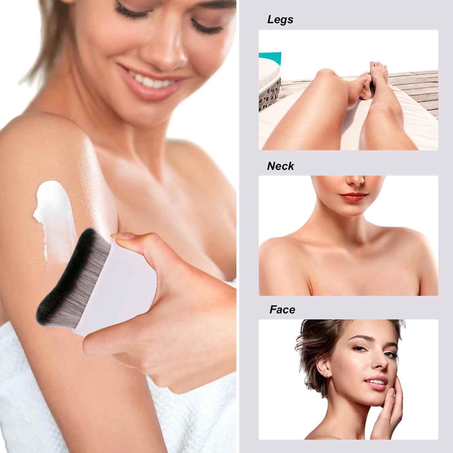 UNIMEIX Self Tanner Brush Sunscreen Body Makeup Brush Kabuki Blend Applicator Spray Tan Blending Beauty Brush for Body Coverage