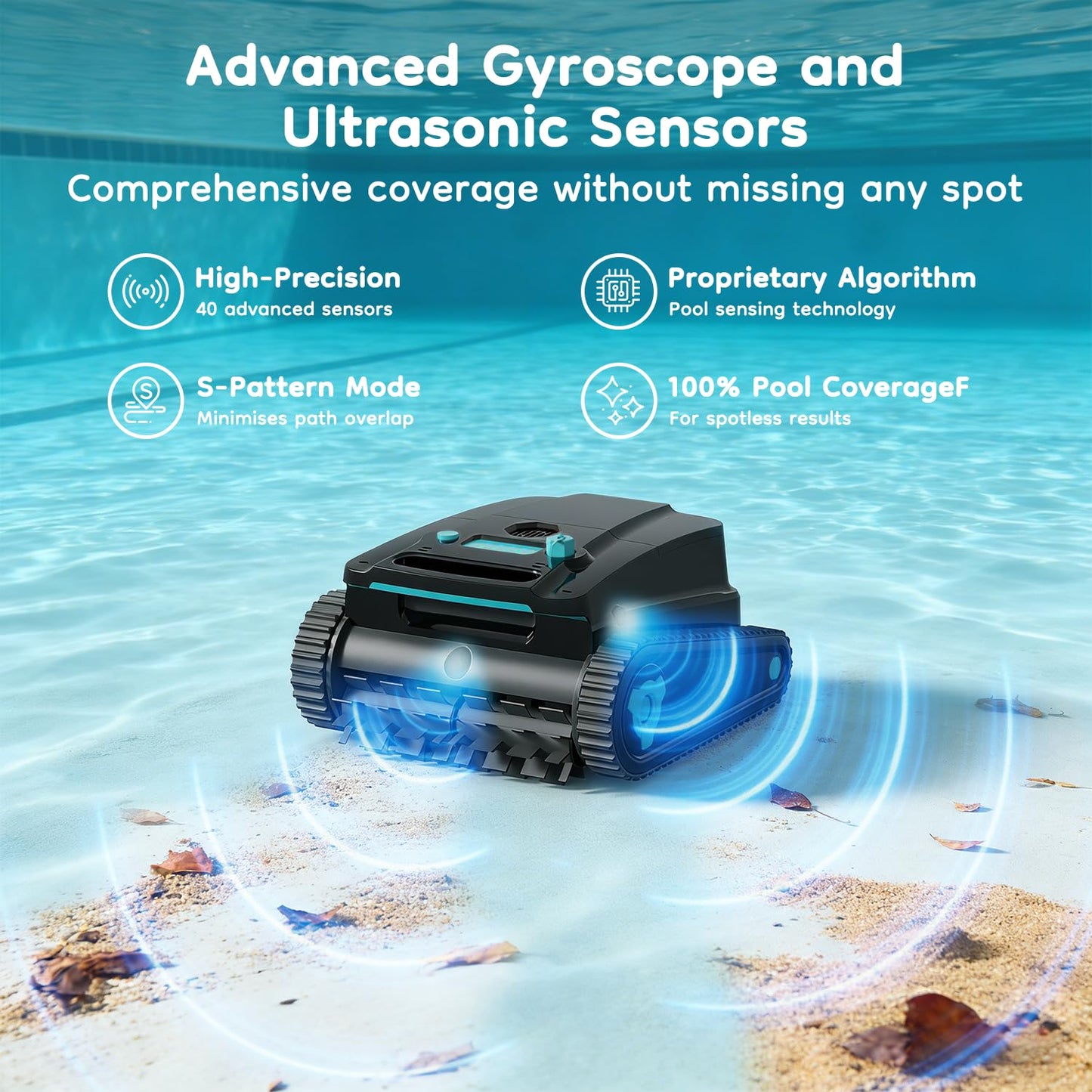 Obito H2 Cordless Robotic Pool Vacuum Cleaner, Dual Filtration, Wall Climbing & Waterline Cleaning, Smart Navigation, Lightweight Automatic Pool Cleaner for Pools up to 2,775 Sq.ft