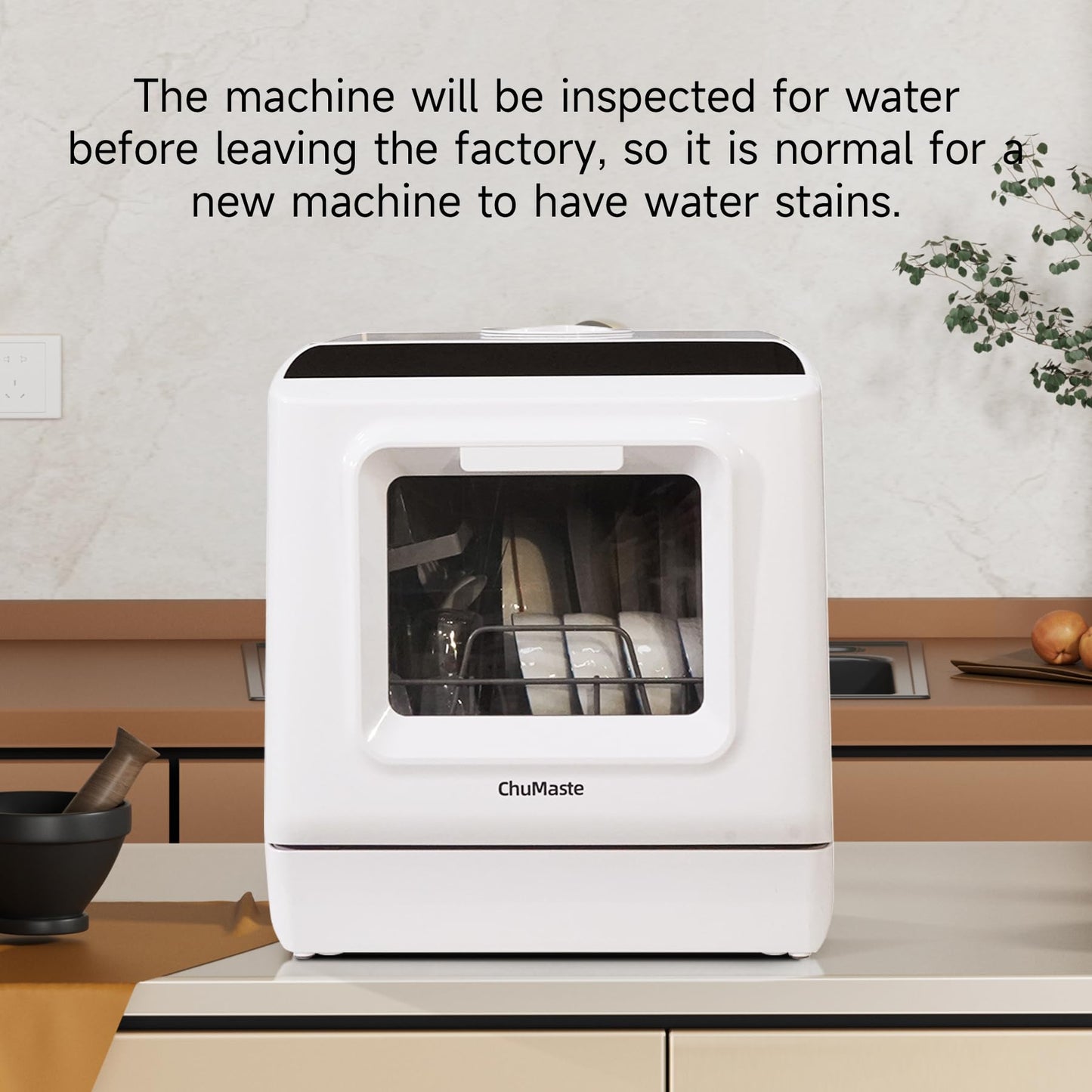 Portable Dishwasher Countertop, Countertop Dishwasher With Water Tank, Counter Top Dishwasher With 5 wash Programs, It can also be connected to the tap. For apartments, dorms, RVs.
