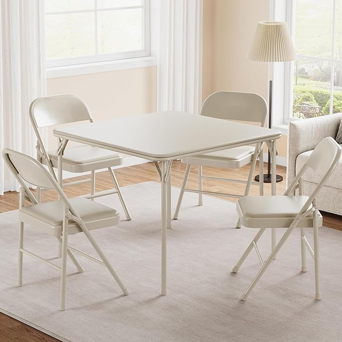 CuisinSmart Folding Card Table, Portable Square Card Table, Foldable Tables for Home, Indoor and Outdoor, Space-Saving, No...