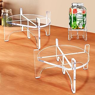8 MM Acrylic Glass Drink Dispenser Stand, 2 Pack Water jug holder and Beverage Dispenser Stand, Drink Stand for Families, ...