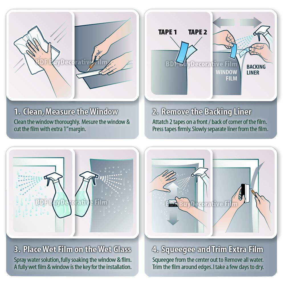 BDF S15 Window Film Daytime Privacy and Heat Control Mirror Silver 15 (Dark) - 36in X 24ft