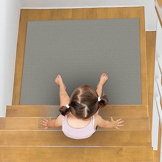 Stair Treads for Wooden Steps, Non-Slip Stair Runner Indoor Outdoor Stair Tread Mats Covers Pads, 31" x 31"Matching Staircase Step Runner for Elders, Kids and Dogs (31" x 31")