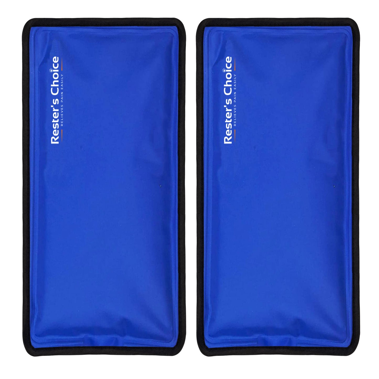 Rester's Choice Gel Cold & Hot Packs (2-Piece Set) Medium 5x10 in. Reusable Warm or Ice Packs for Injuries, Hip, Shoulder, Knee, Back Pain – Hot & Cold Compress for Swelling, Bruises, Surgery